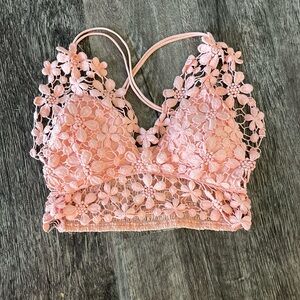 Pink top with adjustable straps
